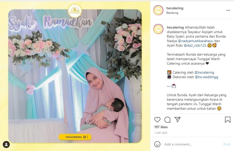 Akikah Baby Syaki Anak Nadya Mustika (Instagram/twcatering)