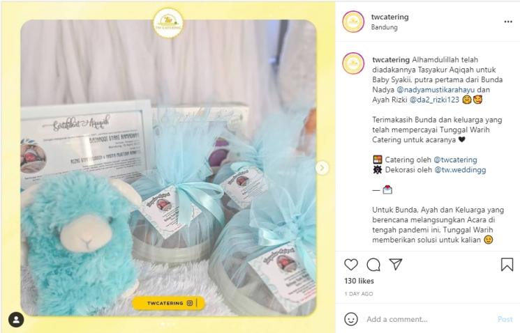 Akikah Baby Syaki Anak Nadya Mustika (Instagram/twcatering)