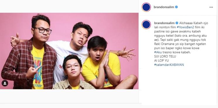 Profil Brandon Salim (instagram/@brandonsalim)