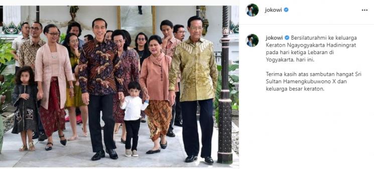 Potret Jokowi Momong Cucu (Instagram/@jokowi)
