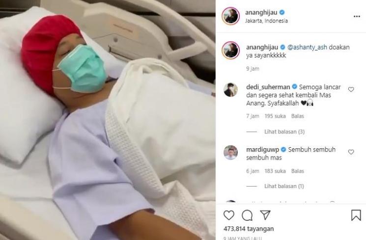 Anang Hermansyah dirawat di rumah sakit (Instagram.com)