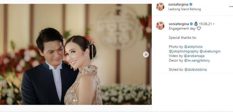 Momen Pertunangan Sonia Fergina (Instagram/@aldiphoto)