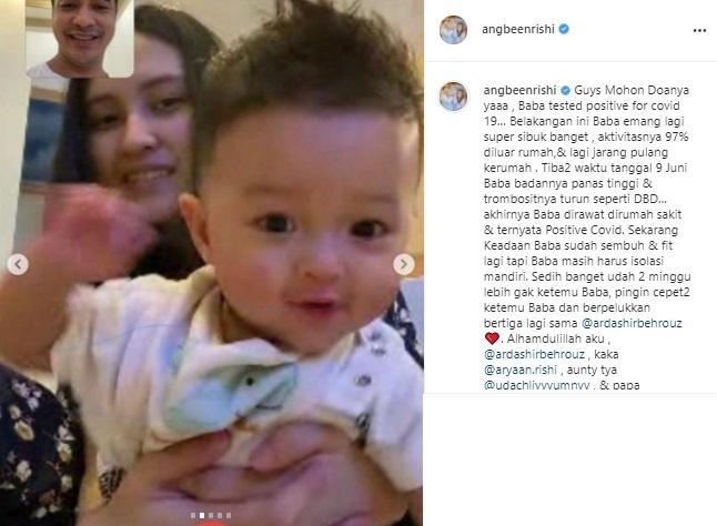 Adly Fairuz positif Covid-19. (Instagram/@angbeenrishi)