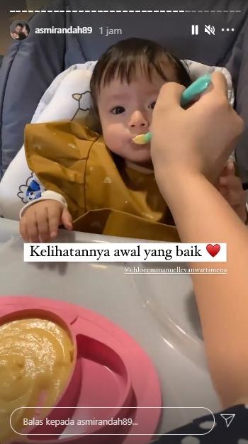 MPASI putri Asmirandah (Instagram.com)