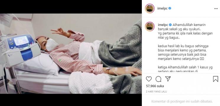 Imel Putri jalani kemoterapi (Instagram.com)