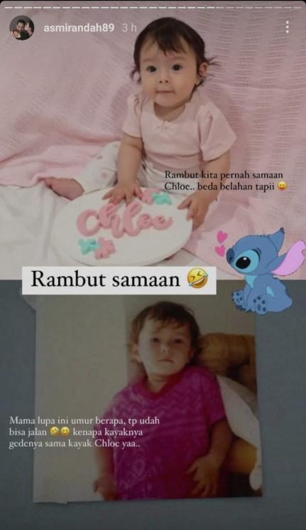 Asmirandah dan Baby Chloe (Instagram/@asmirandah89)