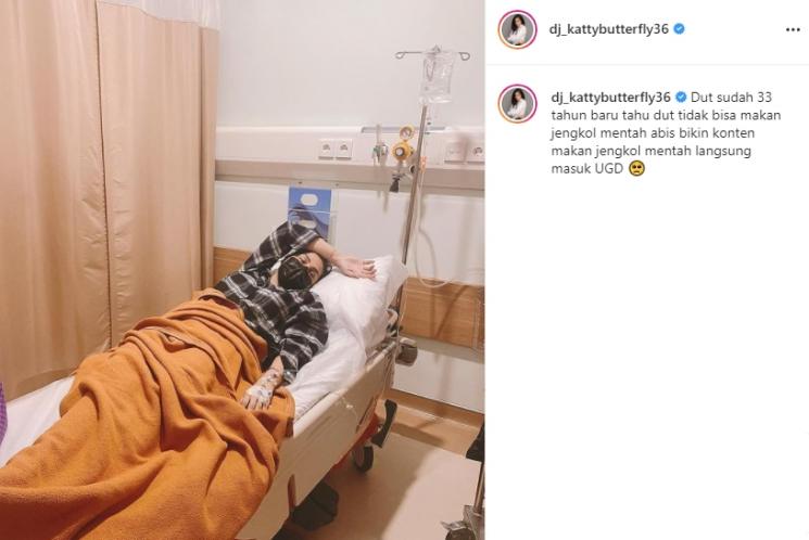 DJ Katty Butterfly Masuk UGD (Instagram/@dj_kattybutterfly36)