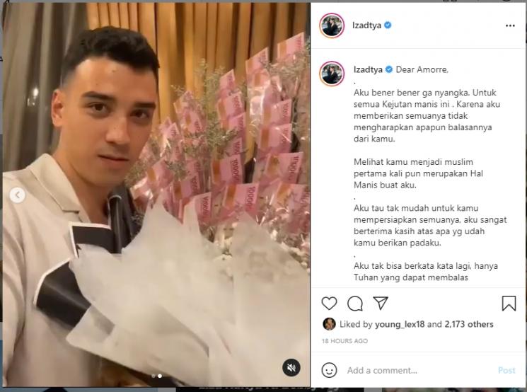 Liza Aditya dan Alang Heinrich. (Instagram/lzadtya)