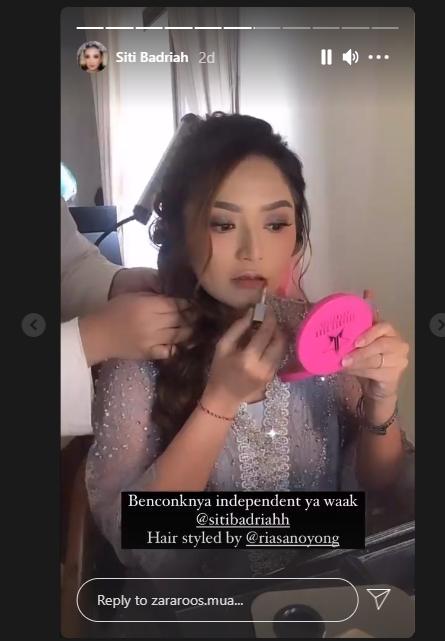 Penampilan Siti Badriah di pernikahan adik iparnya (Instagram/zararos.mua/sitibadriahh)