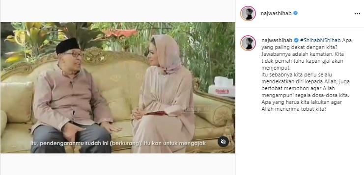 Potret Hangat Najwa Shihab dan Quraish Shihab (Instagram/@najwashihab)