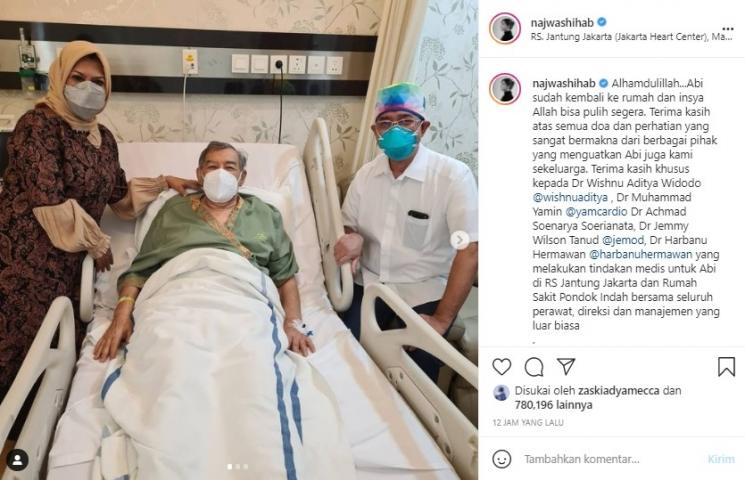 Quraish Shihab sudah membaik (Instagram)
