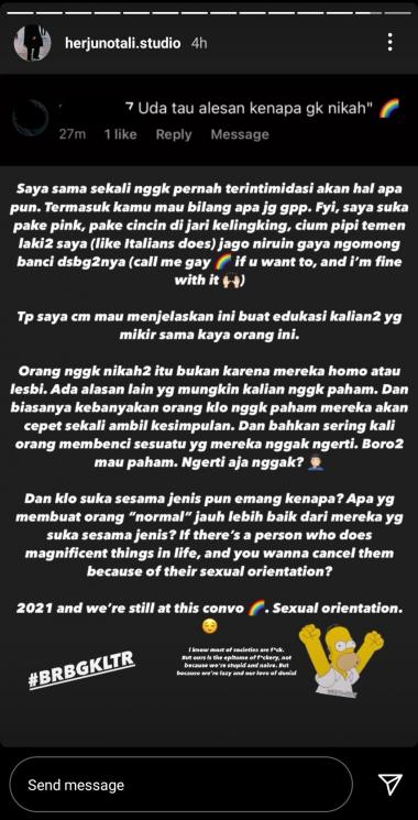 Postingan Herjunot Ali (Instagram.com)