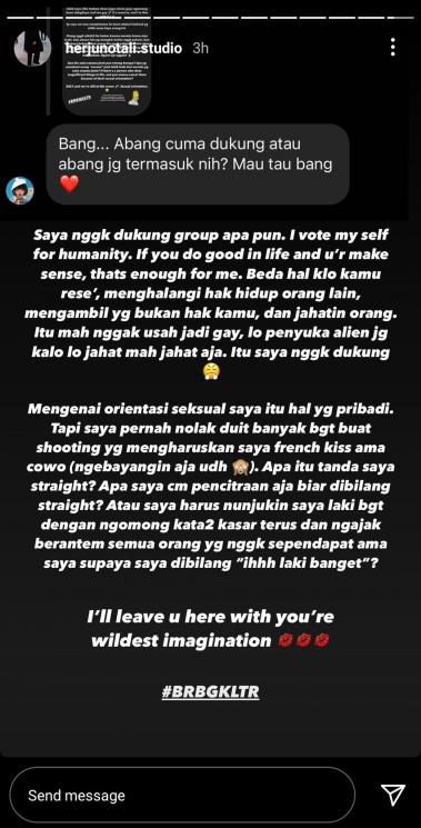 Postingan Herjunot Ali (Instagram.com)