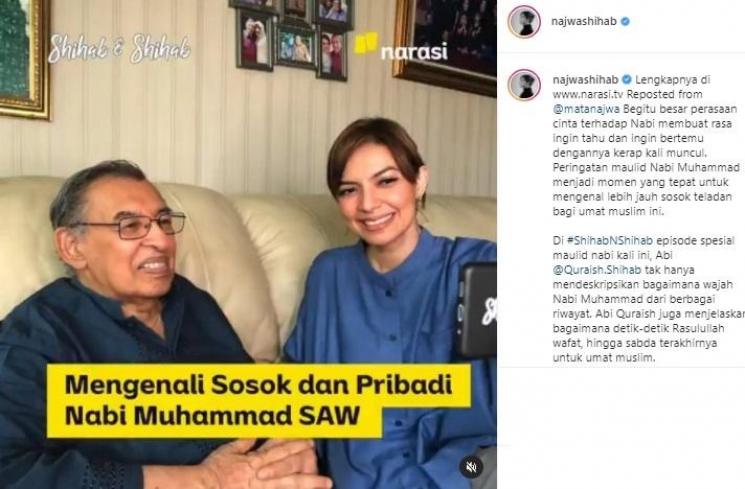 Potret Hangat Najwa Shihab dan Quraish Shihab (Instagram/@najwashihab)