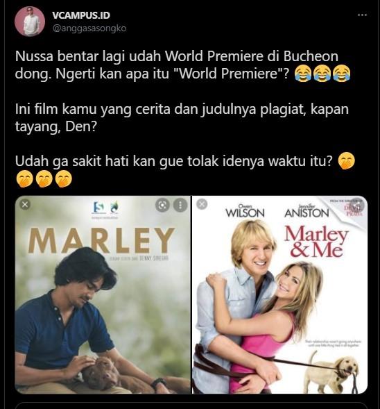 Komentar menohok produser film Nussa kepada Denny Siregar (Twitter)