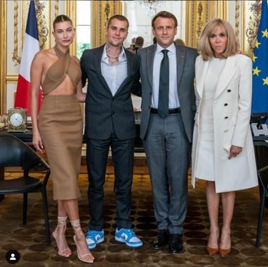 Justin Bieber dan Hailey Baldwin bertemu Presiden Prancis (Instagram)