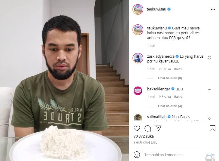 Postingan Teuku Wisnu (Instagram.com)