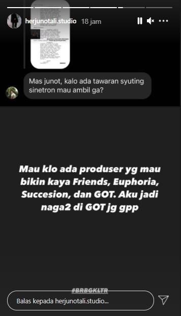 Postingan Herjunot Ali (Instagram.com)