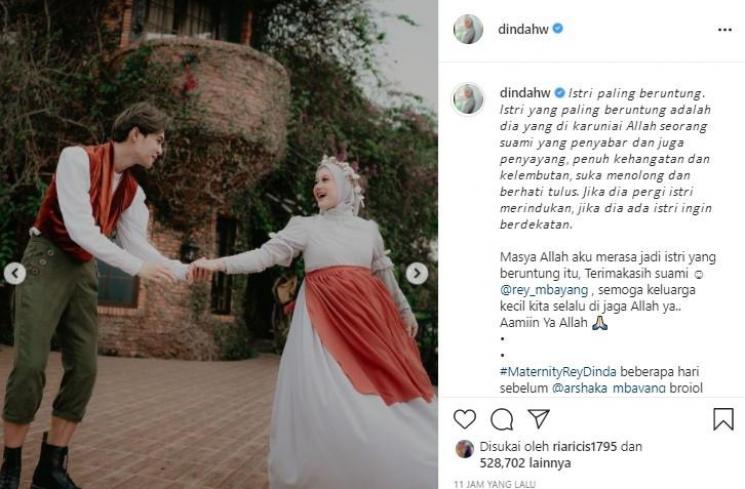 Dinda Hauw merasa sangat beruntung (Instagram)