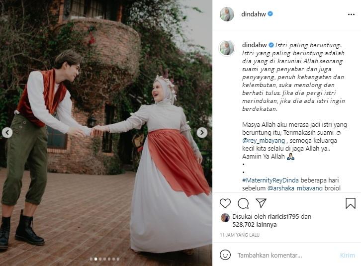 Dinda Hauw merasa sangat beruntung (Instagram)