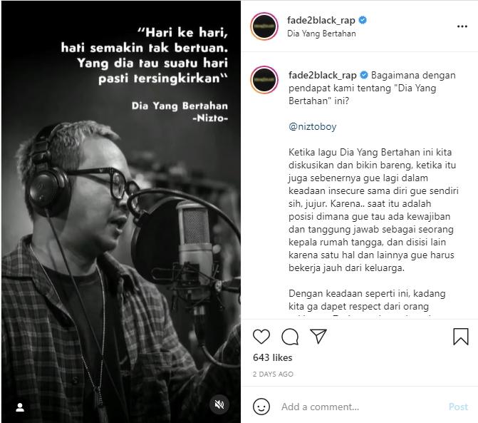 Lagu Terbaru Indonesia (Instagram/fade2black_rap)
