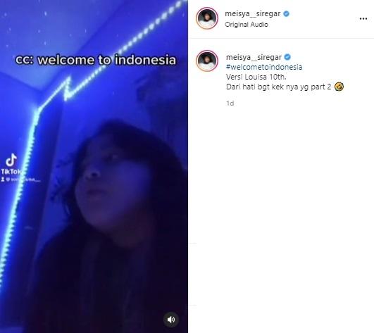 Putri Bebi Romeo dan Meisya Siregar Nyanyi Welcome to Indonesia. (Instagram/@meisya__siregar)