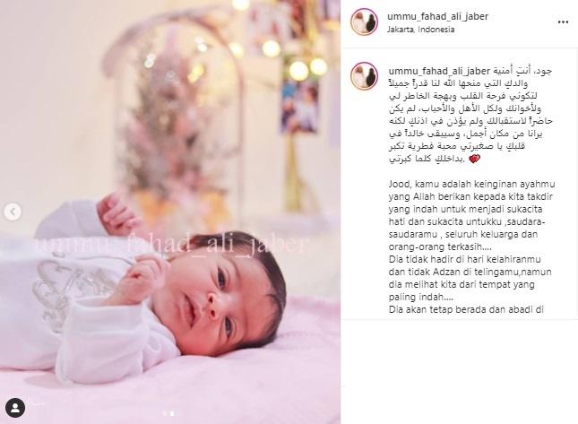 Bayi Syekh Ali Jaber, Jood Ali Jaber. (Instagram/@ummu_fahad_ali_jaber)
