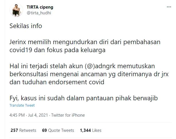Dokter Tirta (Twitter/@tirta_hudhi)