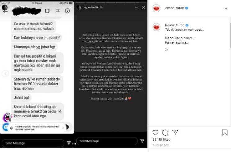 Artis inisial N maksa pemotretan saat positif COVID-19 (Instagram.com)