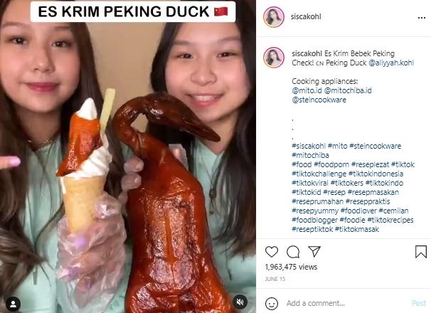 Kreasi es krim Sisca Kohl (Instagram.com)