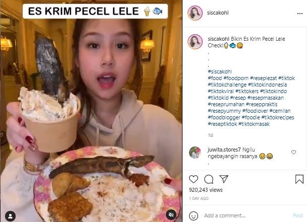 Kreasi es krim Sisca Kohl (Instagram.com)