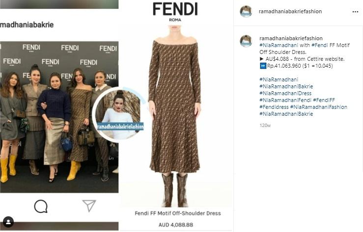 Koleksi Fashion Mahal Nia Ramadhani (Instagram/ramadhaniabakriefashion)