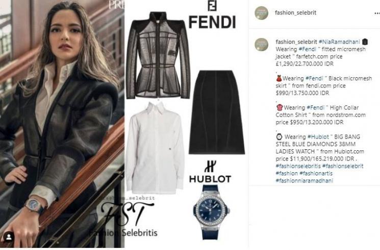 Koleksi Fashion Mahal Nia Ramadhani (Instagram/fashion_selebrit)