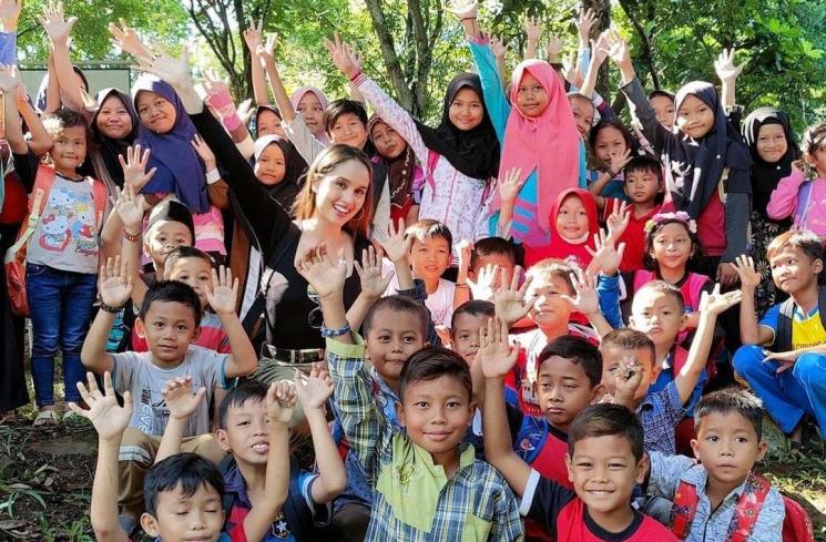 Potret sekolah yang dibangun Cinta Laura (Instagram/@claurakiehl)