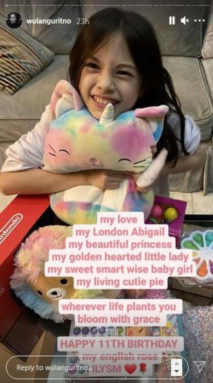 Momen Ultah London Abigail Putri Wulan Guritno (Instagram/@wulanguritno)
