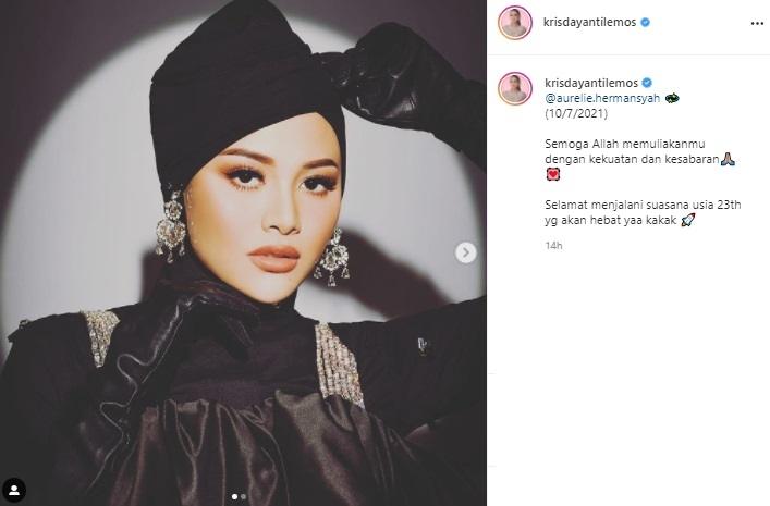 Potret Ulang Tahun Aurel Hermansyah. (Instagram/krisdayantilemos).