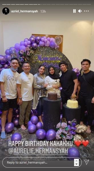 Potret Ulang Tahun Aurel Hermansyah. (Instagram/azriel_hermansyah).