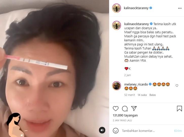 Kalina Oktarani hamil (Instagram)