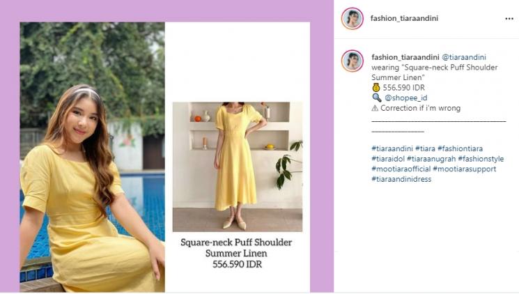 Potret OOTD Tiara Andini (Instagram/@tiaraandini/@fashion_tiaraandini)