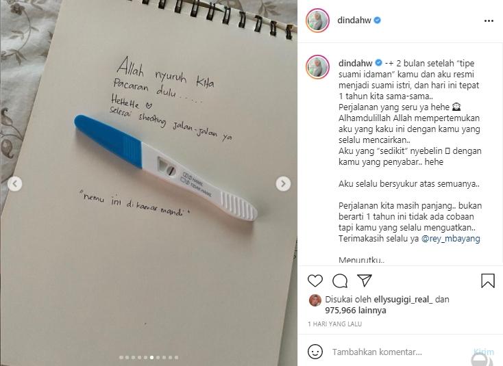 Postingan Dinda Hauw (Instagram.com)