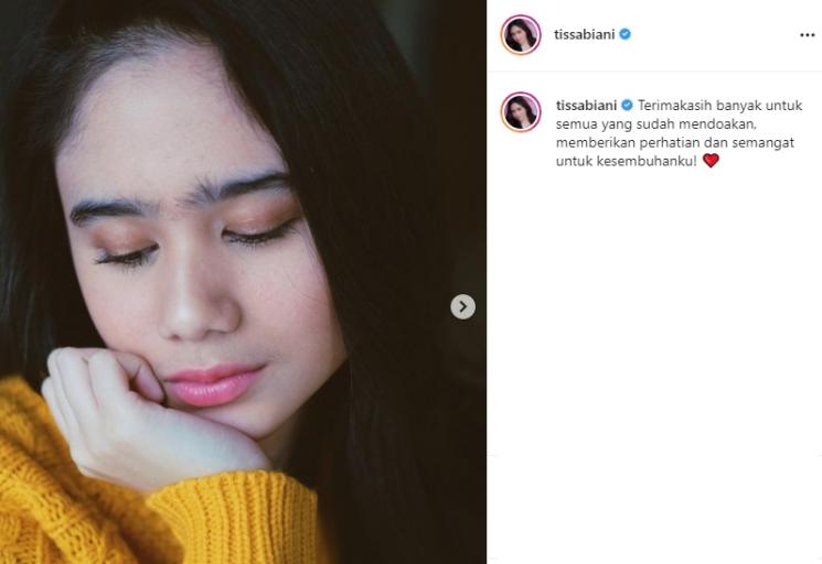 Tissa Biani positif Covid-19 (Instagram/@tissabiani)