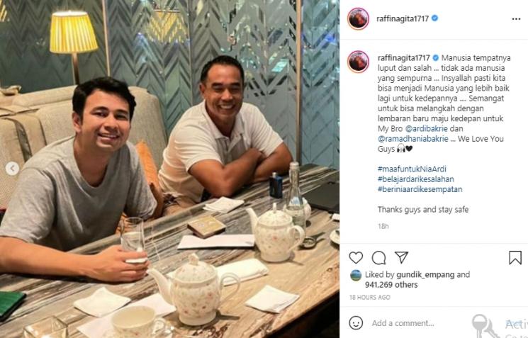 Postingan Raffi Ahmad (Instagram.com)