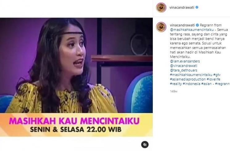 Potret Vina Candrawati istri Denny Darko. (Instagram/@vinacandrawati)