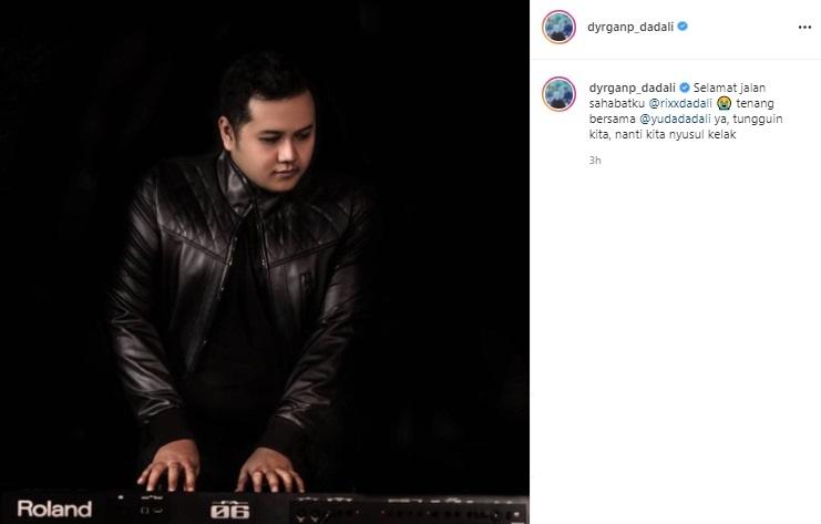 Keyboardis Band Dadali Meninggal Dunia. (Instagram/@dyrganp_dadali)