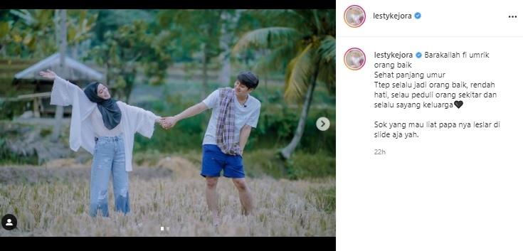 Lesti Kejora dan Rizky Billar. (Instagram/@lestykejora)
