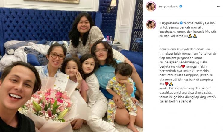 Ussy Sulistiawaty ultah (Instagram/@ussypratama)
