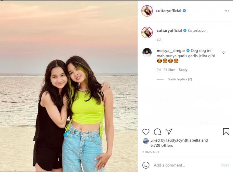 Cut Tari memperlihatkan potret cantik putrinya, Sidney Azkassyah Yusuf. (Instagram/cuttaryofficial)