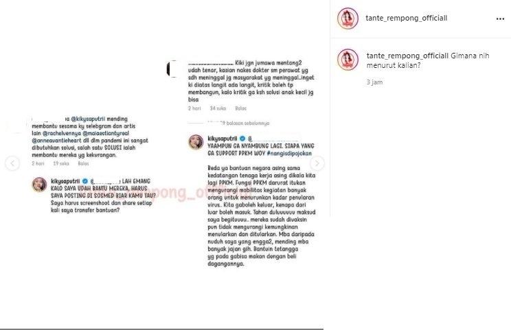 Kiky Saputri (Instagram/@tante_rempong_officiall)