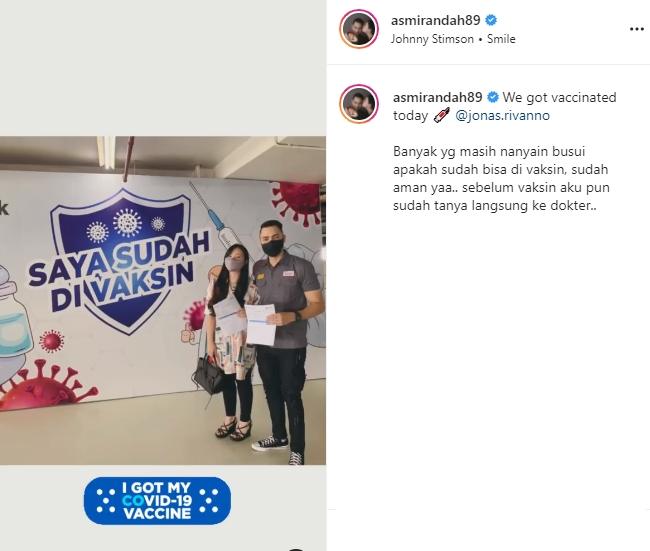 Asmirandah dan Jonas Rivanno (Instagram/@asmirandah89)