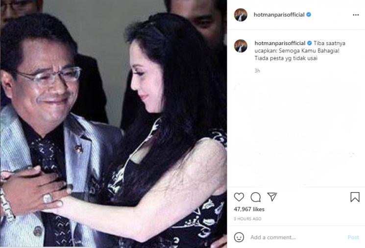 Hotman Paris unggah foto mesra dengan Meriam Bellina. (Instagram/hotmanparisofficial)
